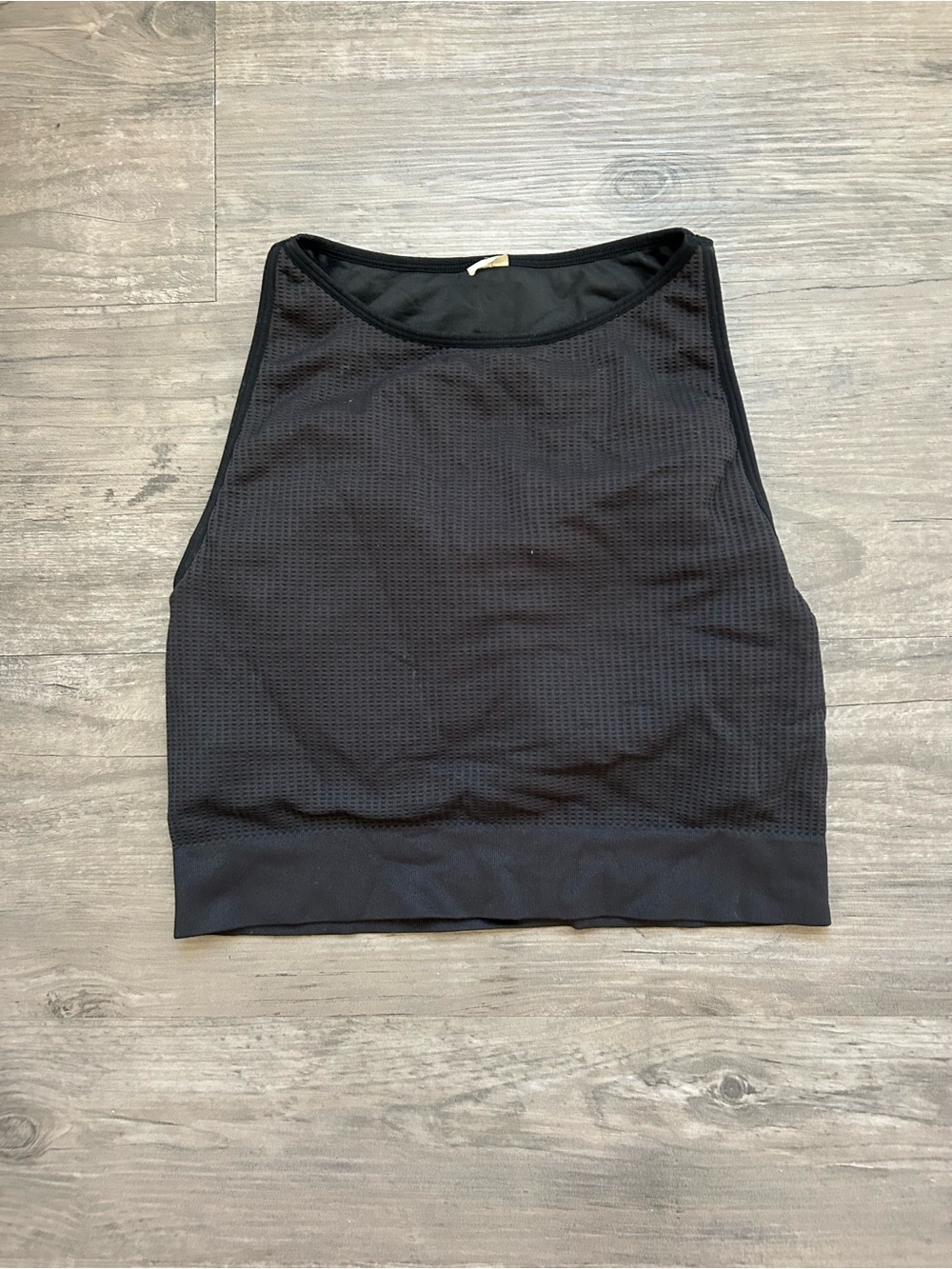 Cute black workout cropped tank top - Calia size small